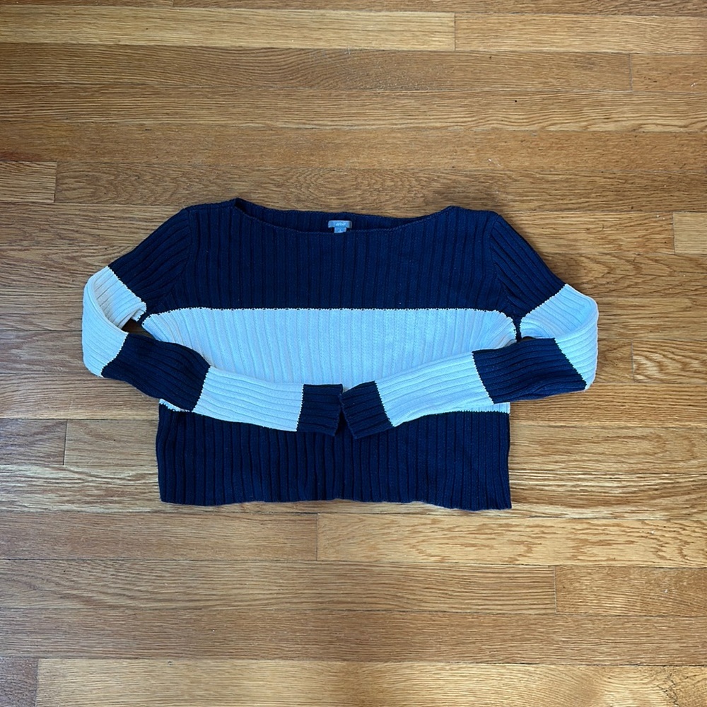 Cropped Striped Sweater